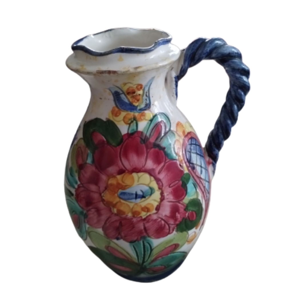 Vintage 1950s Italian Picture, Flower Design, Made In Italy Beautiful!